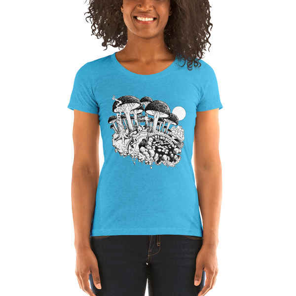 "Mushroom Forest" Ladies' short sleeve t-shirt  - Redeye Laboratories