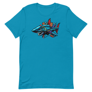 "Robo-Shark (Heavily Equipped)" Short-Sleeve Unisex T-Shirt