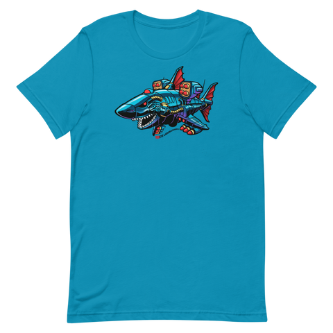 "Robo-Shark (Heavily Equipped)" Short-Sleeve Unisex T-Shirt